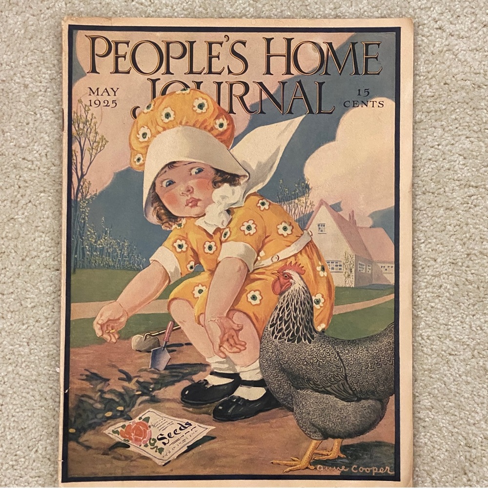 People's Home Journal Magazine Vtg 1925 Advertising Recipes Decorating Fashion